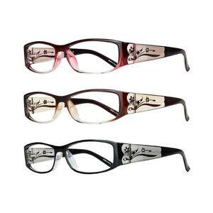 EYEBOGO Kaylee 3-Pack Stylish Designer Reading Glasses for Women